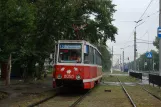 Kramatorsk Straßenbahnlinie 3 mit Triebwagen 0050 auf Ordzhonikidze Street (2012)