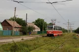 Kramatorsk Straßenbahnlinie 3 mit Triebwagen 0050 auf Tsentralna Street (2012)