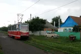 Kramatorsk Straßenbahnlinie 3 mit Triebwagen 0059 auf Dnipropetrovska Street (2012)