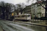 Krefeld Straßenbahnlinie 044 mit Gelenkwagen 812 auf Ostwall (1988)