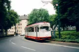 Krefeld Straßenbahnlinie 044 mit Gelenkwagen 815 auf Friedrichsplatz (2007)