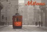 Kühlschrankmagnet: Mailand Straßenbahnlinie 1 mit Triebwagen 1747 auf Via Santa Margherita (2016)