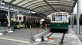 Kyoto Triebwagen 505 auf der Seitenbahn bei Umekoji Park (2023)