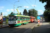 Liberec Straßenbahnlinie 3 mit Triebwagen 59 am Dolní Hanychov (2011)