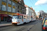 Liberec Zusätzliche Linie 2 mit Triebwagen 77 am Rybníček (2011)
