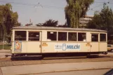 Linz Straßenbahnlinie 3 mit Beiwagen 117 am Hauptbahnhof (1982)