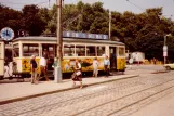 Linz Straßenbahnlinie 3 mit Triebwagen 32 am Blumauerplatz (1982)