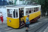 Lissabon Standseilbahn Elevador da Glória mit Kabelstraßenbahn Gloria 1 am Bairro Alto (2008)