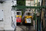 Lissabon Standseilbahn Elevador do Lavra mit Kabelstraßenbahn Lavra 1 auf Calçada do Lavra (2013)