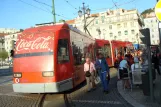 Lissabon Straßenbahnlinie 15E mit Niederflurgelenkwagen 501 am Praça da Figueira (2008)