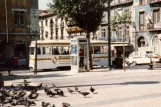 Lissabon Straßenbahnlinie 24E am Largo Trindade Coelho (1985)