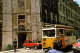 Lissabon Straßenbahnlinie 3 auf Rua dos Fanqueiros (1988)