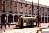 Lissabon Zusätzliche Linie 18E mit Triebwagen 262 am Praça do Cormércio (1985)
