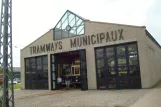 Luxemburg der Eingang zu Tramways Municipaux. Musée des Tramways et des Bus de Luxembourg (2014)
