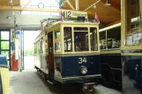 Luxemburg Triebwagen 34 im Straßenbahn- und Busmuseum (2014)