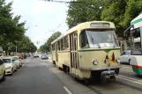 Magdeburg Museumslinie 77 mit Triebwagen 1001 draußen Museumsdepot Sudenburg (2014)