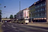 Magdeburg Straßenbahnlinie 4 mit Triebwagen 1270 auf Wilhelm-Pieck-Allee (Ernst-Reuter-Allee) (1990)