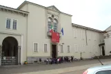 Mailand der Eingang zu Museo Nazionale della Scienza e della Tecnologia Leonardo da Vinci (2009)