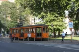 Mailand Straßenbahnlinie 2 mit Triebwagen 1982 am Piazza Castelli (2009)