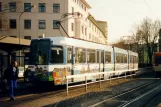 Mainz Straßenbahnlinie 50 mit Gelenkwagen 280 am Bismarckplatz Mainz (2001)