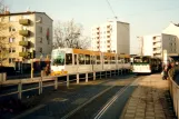 Mainz Straßenbahnlinie 51 mit Gelenkwagen 272 am Bismarckplatz Mainz (2001)