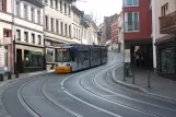 Mainz Straßenbahnlinie 52 mit Niederflurgelenkwagen 205nah Schillerplatz (2009)