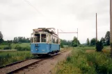 Malmköping Museumslinie mit Triebwagen 190 am Hosjö (1995)