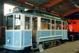 Malmköping Triebwagen 21 im Depot Hall III (1995)