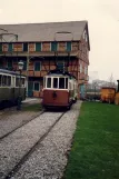 Malmö Arbeitswagen 100 auf der Seitenbahn bei Teknikens och Sjöfartens Hus (1985)