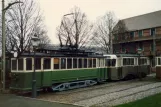 Malmö Triebwagen 12 auf der Seitenbahn bei Teknikens och Sjöfartens Hus (1985)
