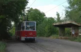 Mariupol Straßenbahnlinie 7 mit Triebwagen 525 am Zakhidna (2012)