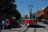 Mariupol Straßenbahnlinie 8 mit Triebwagen 520 auf Kazanteseva Street (2012)