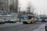 Moskau Straßenbahnlinie 11 mit Triebwagen 2123 auf Borisa Galashkina (2012)