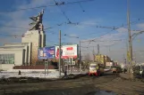 Moskau Straßenbahnlinie 17 mit Triebwagen 2046 auf Prospekt Mira (2012)