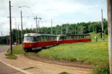 Most Straßenbahnlinie 4 mit Triebwagen 174 am Dopravní podnik (1996)