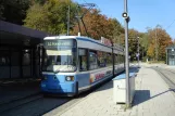 München Straßenbahnlinie 12 mit Niederflurgelenkwagen 2169 am Scheidplatz (2007)