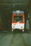 Naumburg (Saale) Triebwagen 27 im Depot Naumburger Straßenbahn (Heinrich-von-Stephan-Platz) (1993)