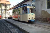 Naumburg (Saale) Triebwagen 50 am Naumburger Straßenbahn (2014)