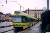 Neuchâtel Regionallinie 215 mit Beiwagen 553 am Place Pury (2006)