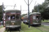 New Orleans Linie 12 St. Charles Streetcar mit Triebwagen 932 am S Claiborne (2010)