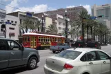 New Orleans Linie 47 Canal Streetcar mit Triebwagen 2023 am Canal / Baronne (2010)