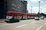 Nürnberg Straßenbahnlinie 9 mit Gelenkwagen 326nah Bahnhofplatz (1996)