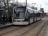 Odense Letbane mit Niederflurgelenkwagen 02 "Kompasset" am Banegården / Central Station (2024)