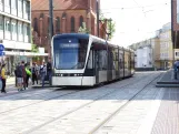 Odense Letbane mit Niederflurgelenkwagen 07 "Drømmen"nah Albani Torv (2024)