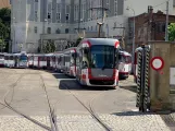 Olmütz Triebwagen 212 am Ulice Koźlužská (2022)