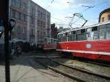 Omsk Straßenbahnlinie 2 mit Triebwagen 58 auf ulitsa Marchenko (2009)