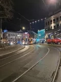 Oslo Straßenbahnlinie 17 mit Niederflurgelenkwagen 158 auf Kirkeristen (2022)
