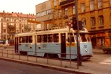 Oslo Zusätzliche Linie 15 mit Triebwagen 257 am Majorstuen (1980)