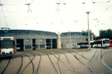 Ostende Gelenkwagen 6049 vor dem Depot auf Nieuwpoortsesteenweg (2002)