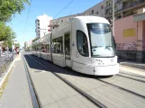 Palermo Straßenbahnlinie 4 mit Niederflurgelenkwagen 12 am Respighi - Piazza Ziino (2022)
